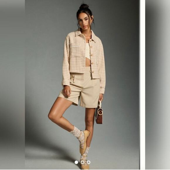 Anthropolgie Dolan Houndstooth Crop Jacket Medium - Picture 2 of 16